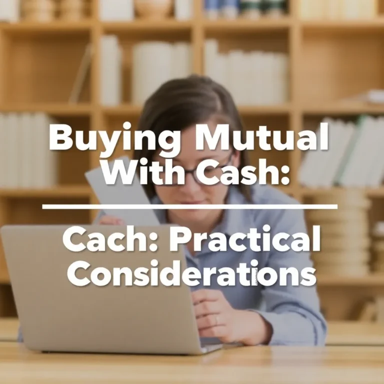 Buying Mutual Funds With Cash: Practical Considerations